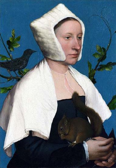 Hans holbein the younger Lady with a Squirrel oil painting picture